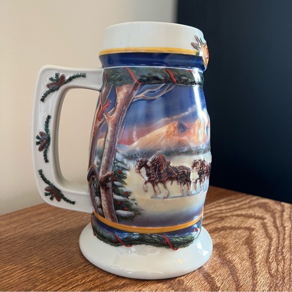 Budweiser Beer Collectible Stein from 2000. Holiday in the Mountains. - Picture 11 of 17